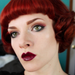 Burgundy & Black Metal Dahlia