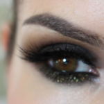 Dark Brown Gold Sparkles