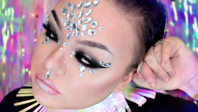 Rhinestone Glam Makeup