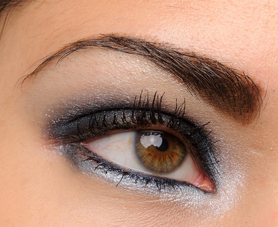 Smoky Black & Silver Eye with Make Up For Ever