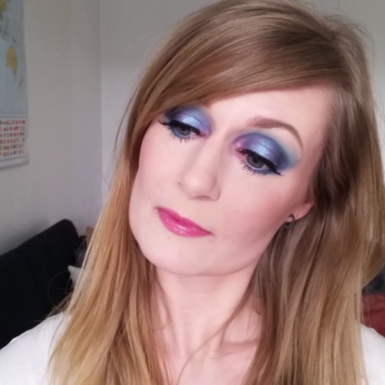 Smoked, dramatic blue.