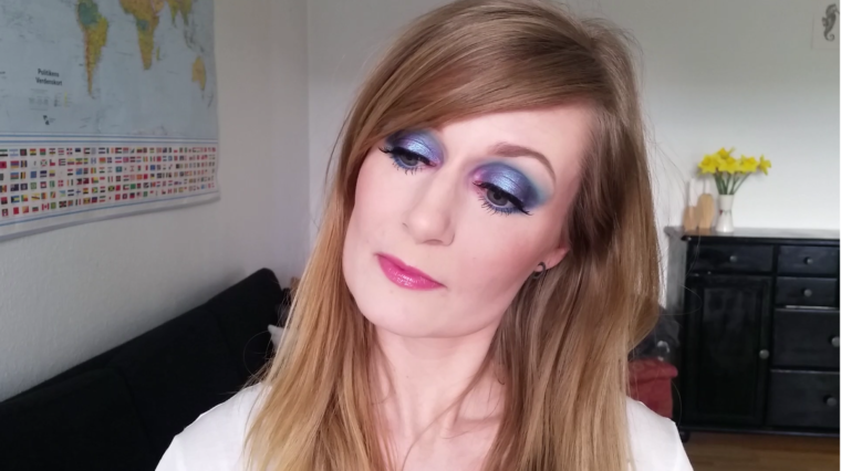 Smoked, dramatic blue.