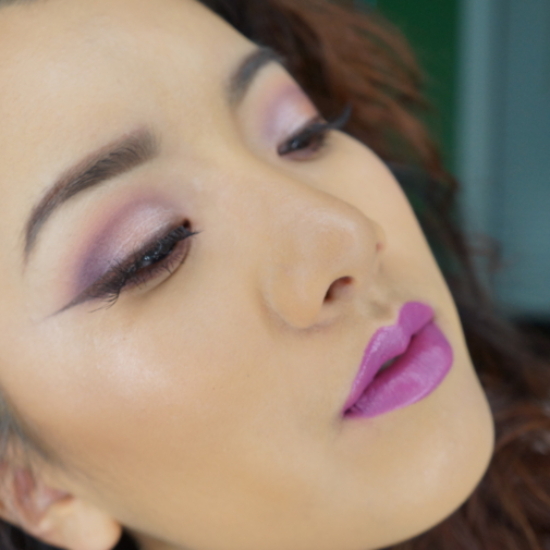 purple/peach