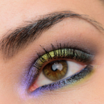 A Violet, Lime Green, & Emerald Green Eye Look