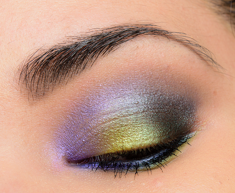 A Violet, Lime Green, & Emerald Green Eye Look