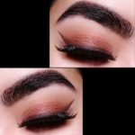 All matte fall makeup with smoked out wing