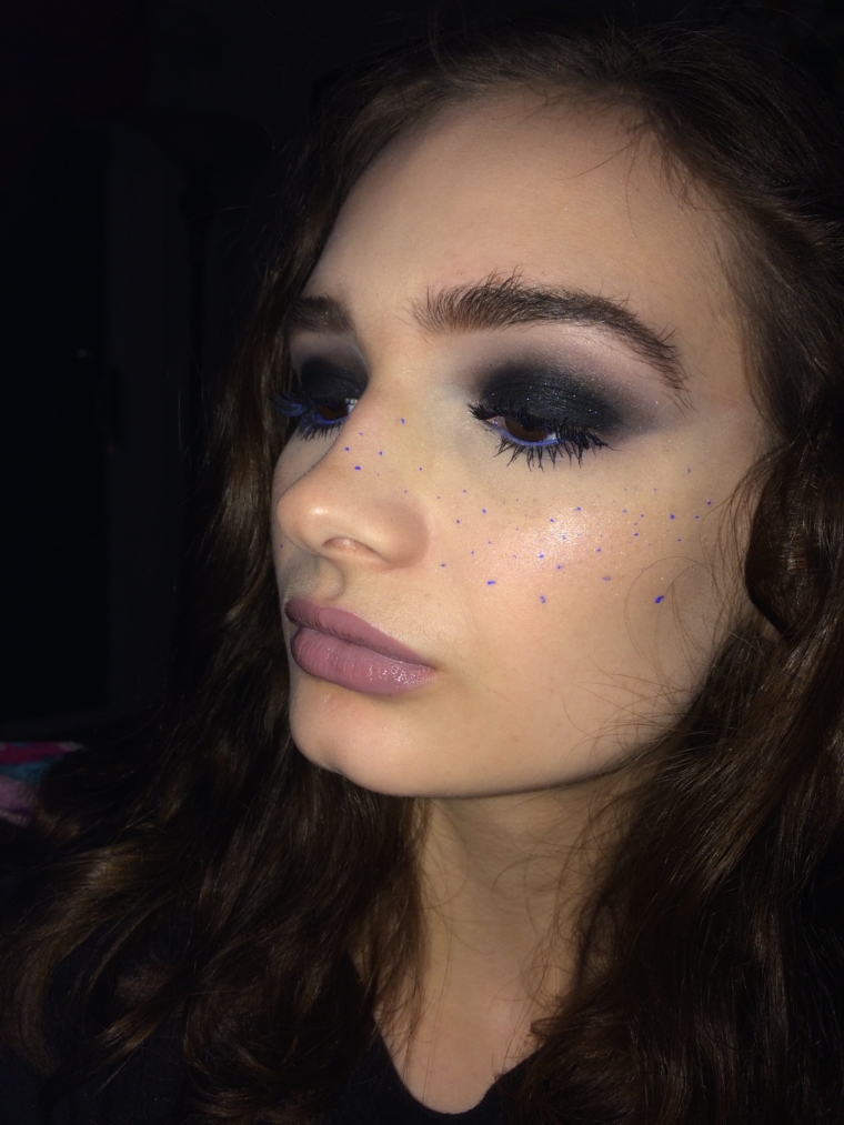 Smoky Eye + Experimental Blue Freckles
