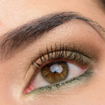 A Bronze & Green Look with Coral Accents