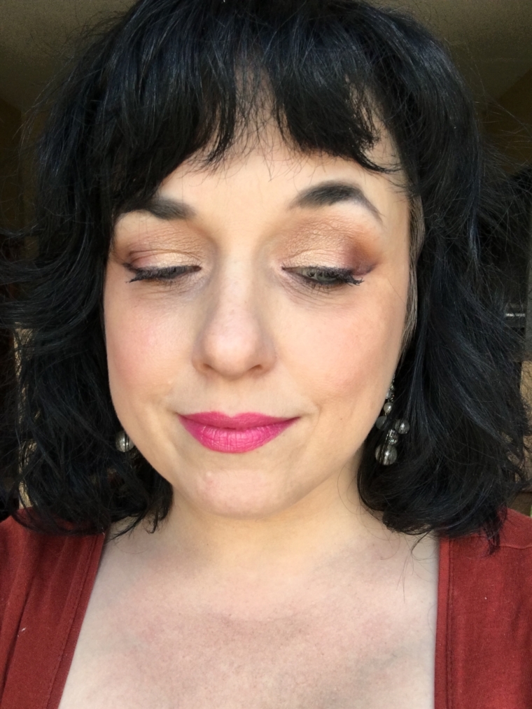 Sunset eye + Fuchsia lip