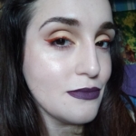 Orange and plum makeup
