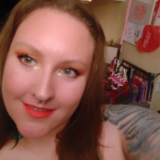 Warm orange fiery eyes
