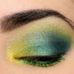 A Vibrant Chartreuse, Teal, & Blue Eye with Make Up For Ever Artist Color Shadow