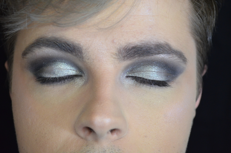 Black-White-Silver DRAMATIC Smokey Eye