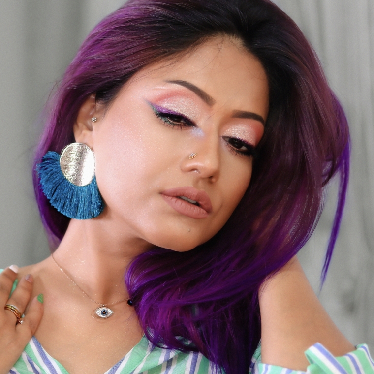 Winged Liner and Colors - Casual Makeup by GreenStoryBlog