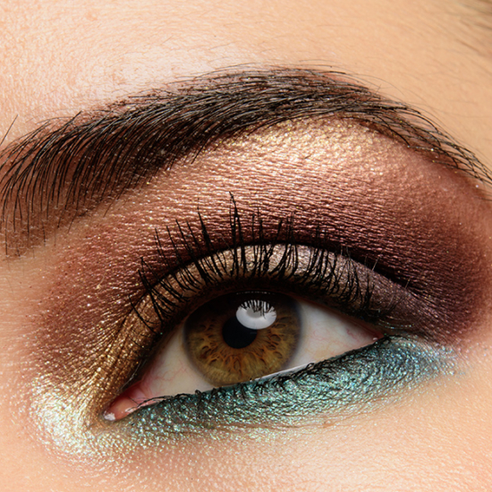 A Decadent Seduction of Bronze with a Pop of Teal featuring Pat McGrath