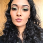 Frosty green eye look