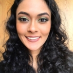 Frosty green eye look