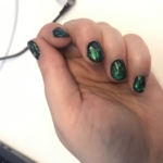Embedded glitter gel