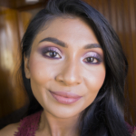 Soft smoky taupe purple