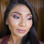 Soft smoky taupe purple