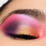 A Vivid Orange, Gold, & Purple Eye with a Pop of Pink featuring Sydney Grace