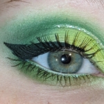 Glittery green eyes