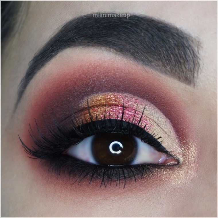 Eye Makeup Look with Huda Beauty Warm Brown Obsessions